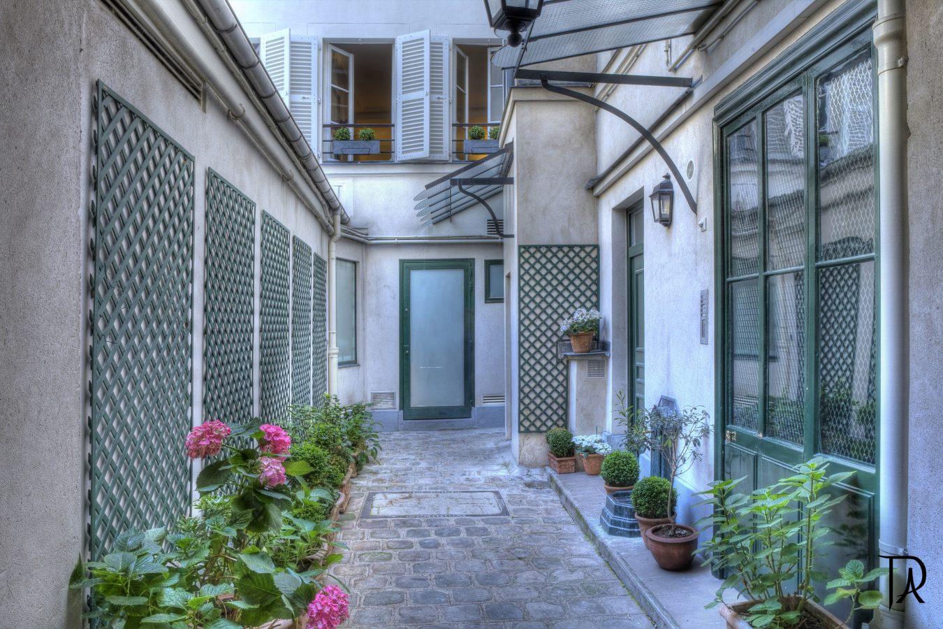 The building's courtyard